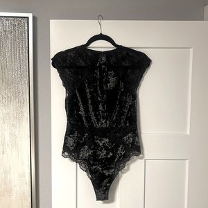 Victoria’s Secret velvet/lace body suit